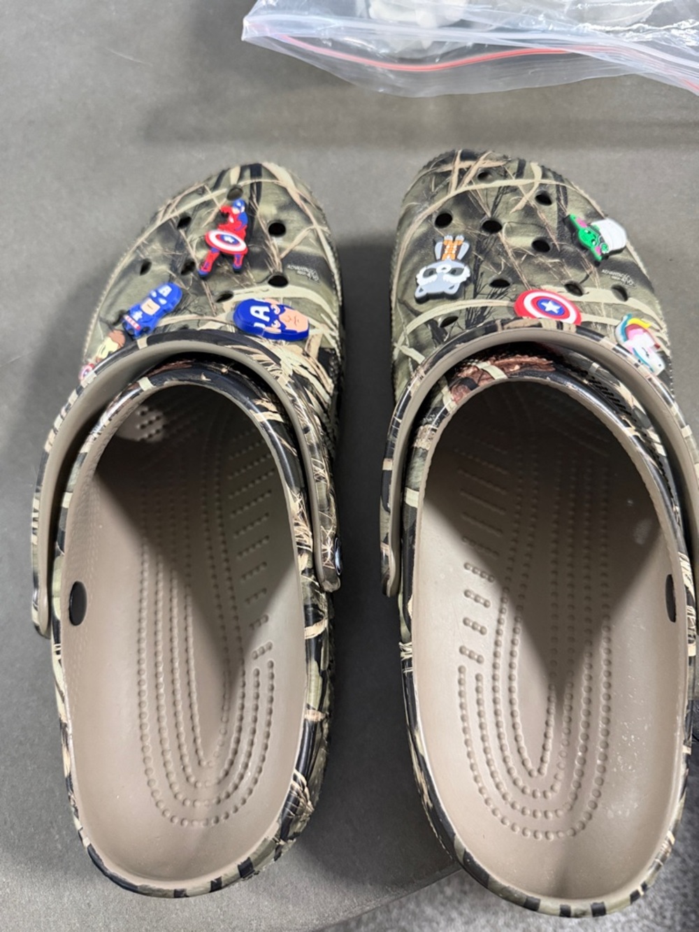 CROCS Men’s Camo Print Clog with Character Jibbitz